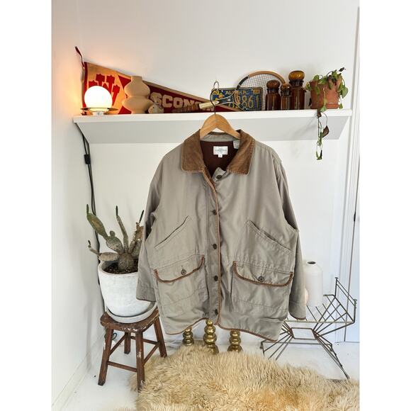 Vintage 90s Nordstrom Fleece Lined Workwear Jacket Size Medium - Picture 1 of 7